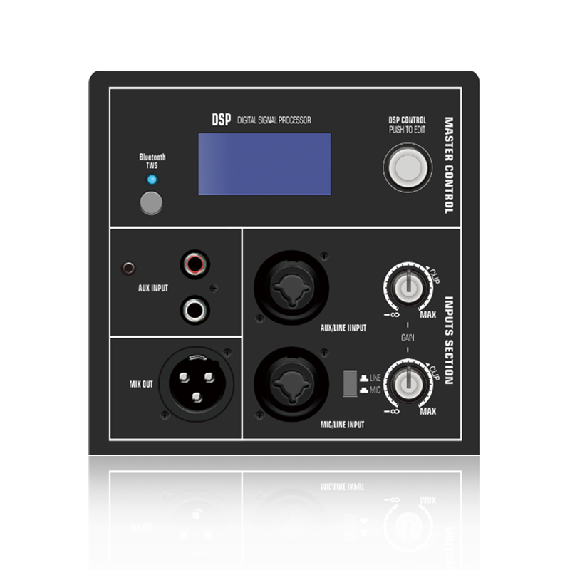 DSP1901: Stereo RCA-ingang met DSP-bediening met één knop ADAU1701 gebaseerde functionele DSP-module