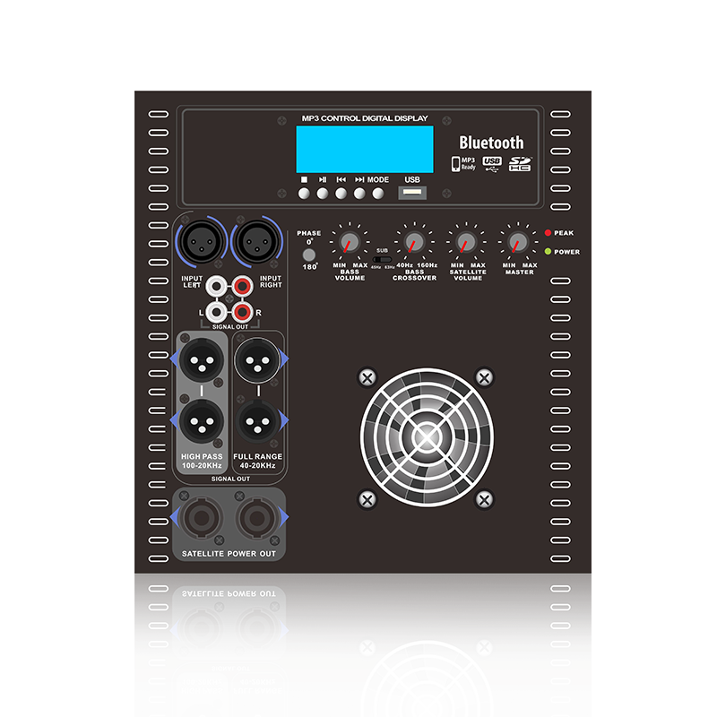 PL28SUB-6-1.1: Schakelbare basversterkingsfrequentie en selecteerbare uitgangsmodi 1.1-kanaals Line Array-luidspreker Functionele module