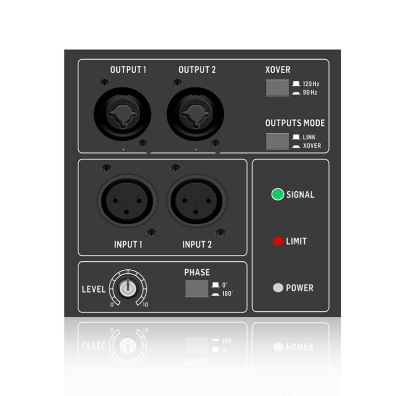 S15SUB: Functionele subwoofermodule met twee kanalen en schakelbare uitgangsmodi