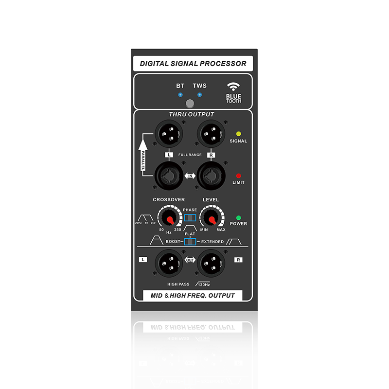 S18SUB: Via uitgang of hoogdoorlaatuitgang met Bluetooth TWS functionele subwoofermodule