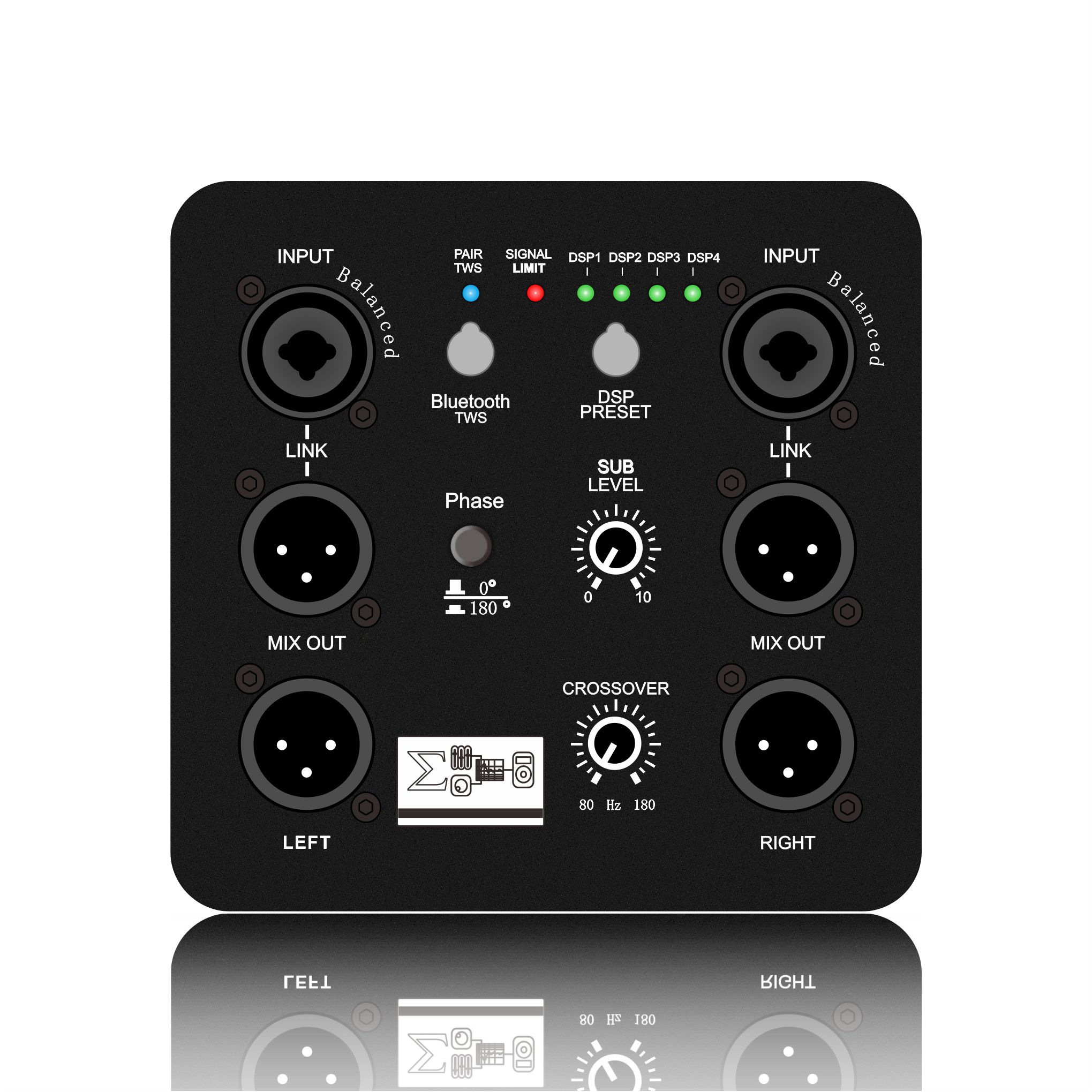 DSP1804: Multi DSP Rreset Tweeweguitgang Subwoofer DSP functionele module