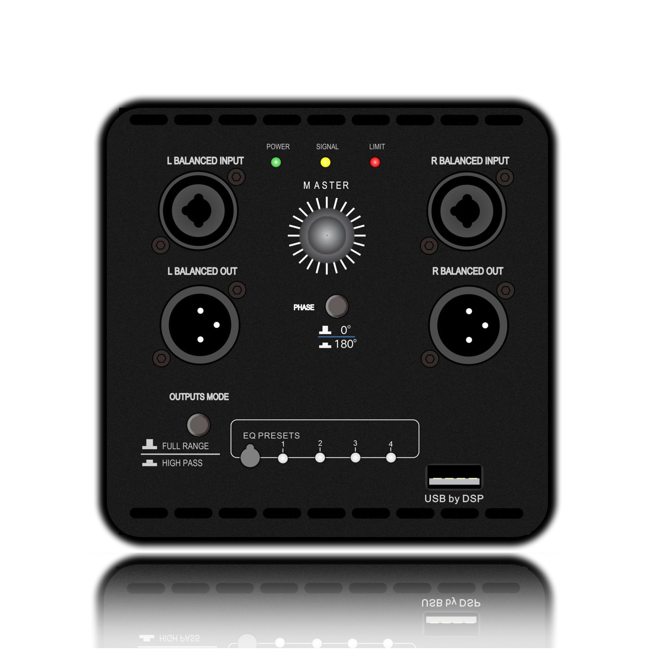 DSP1904: Inwisselbaar met professionele PA-subwoofer