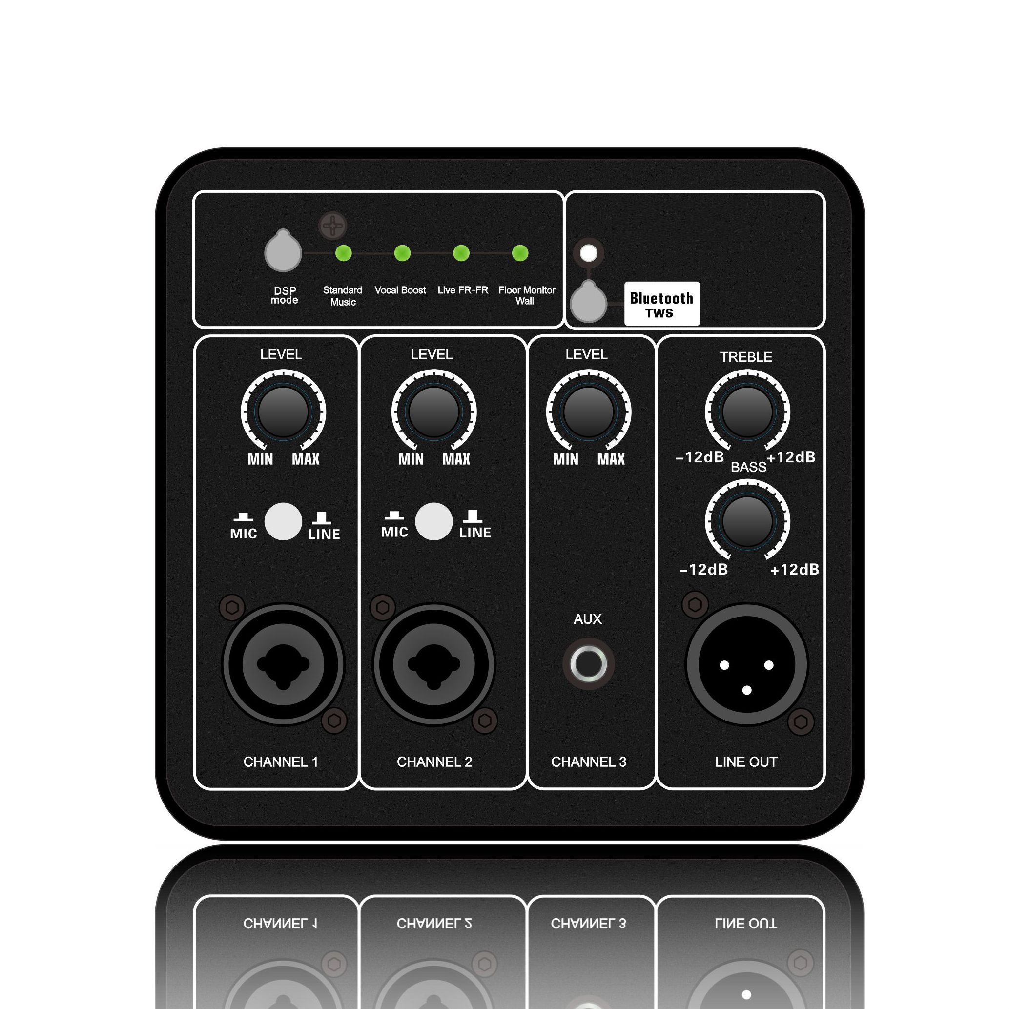 DSP1907: Bluetooth en TWS binnen meerkanaals ingang ADAU1701 gebaseerde functionele DSP-module