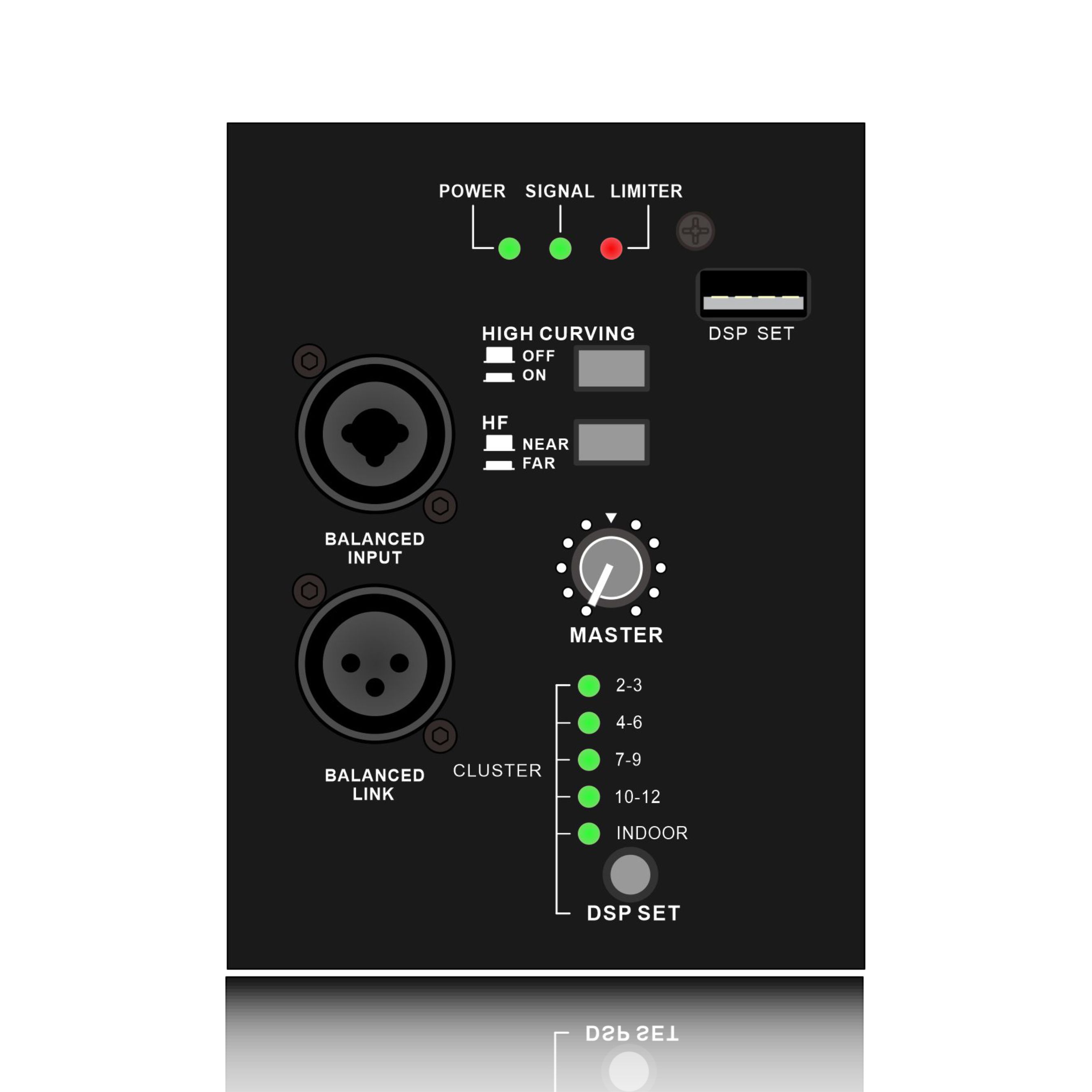 HLD10-A: Multi DSP Rreset-modus Compact professioneel line array-systeem DSP functionele module