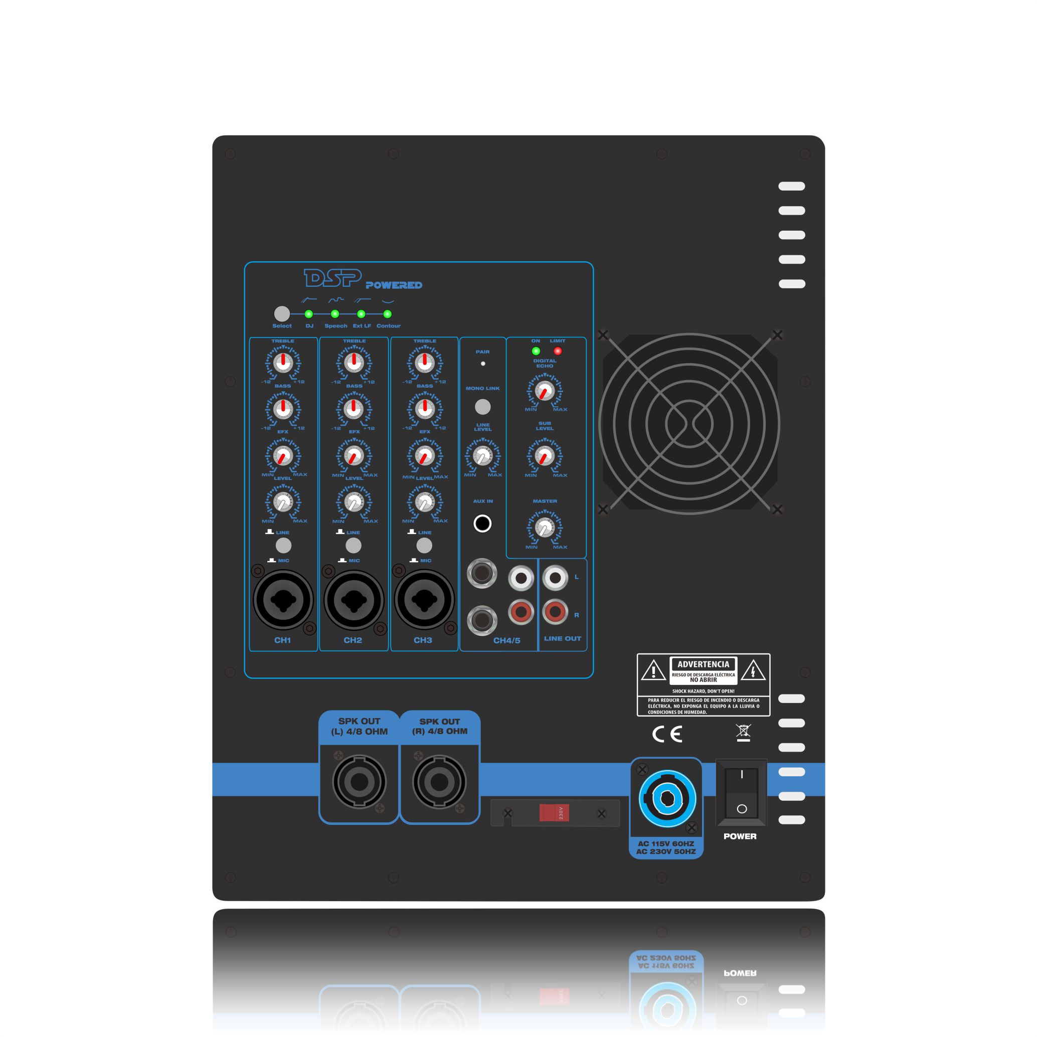 PL82DSP Line Array-luidsprekersysteem Eindversterker 2.1-2.2