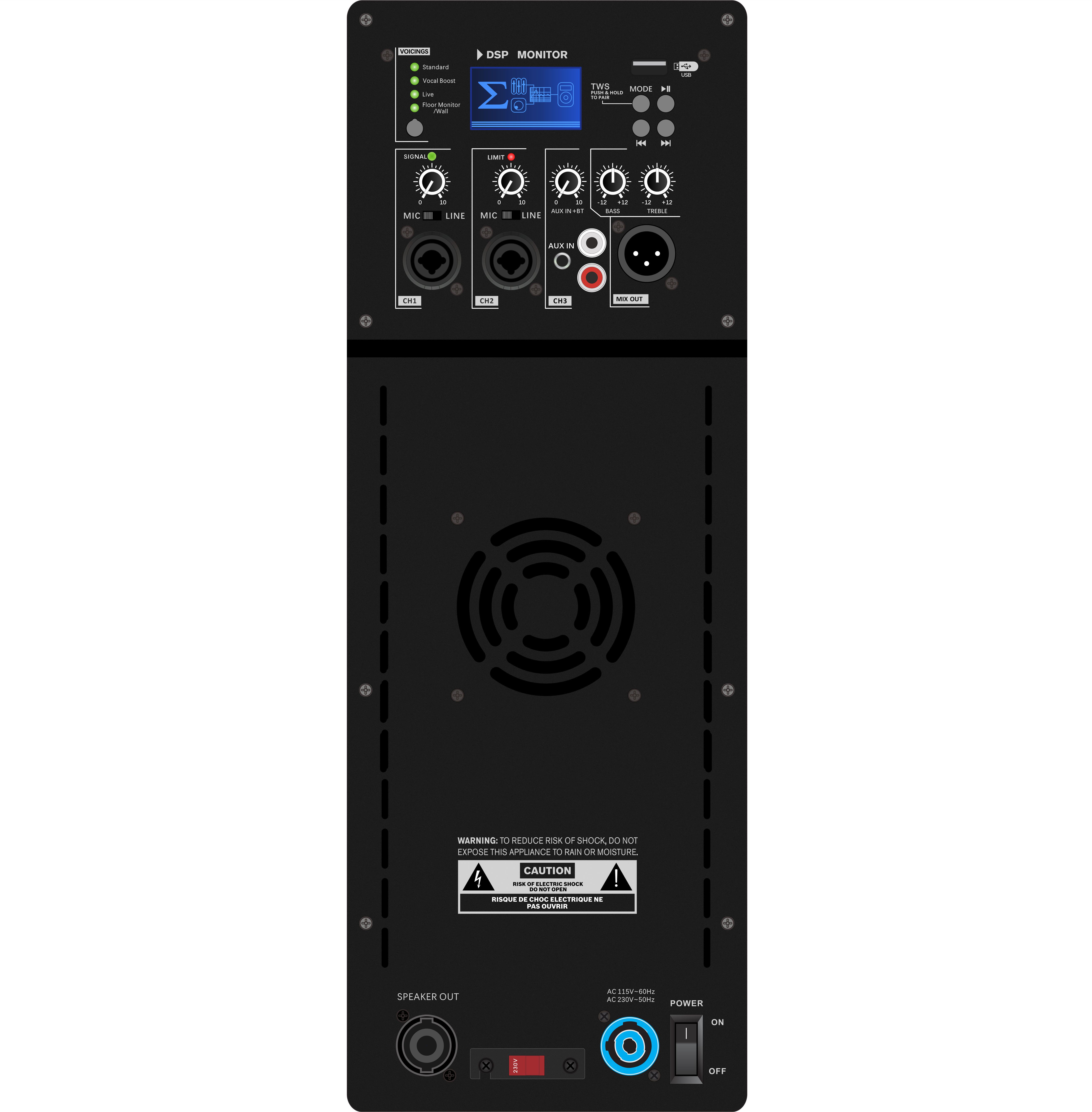 DSP1807-1.1 LLC Resonante klasse D-eindversterker met hoge betrouwbaarheid