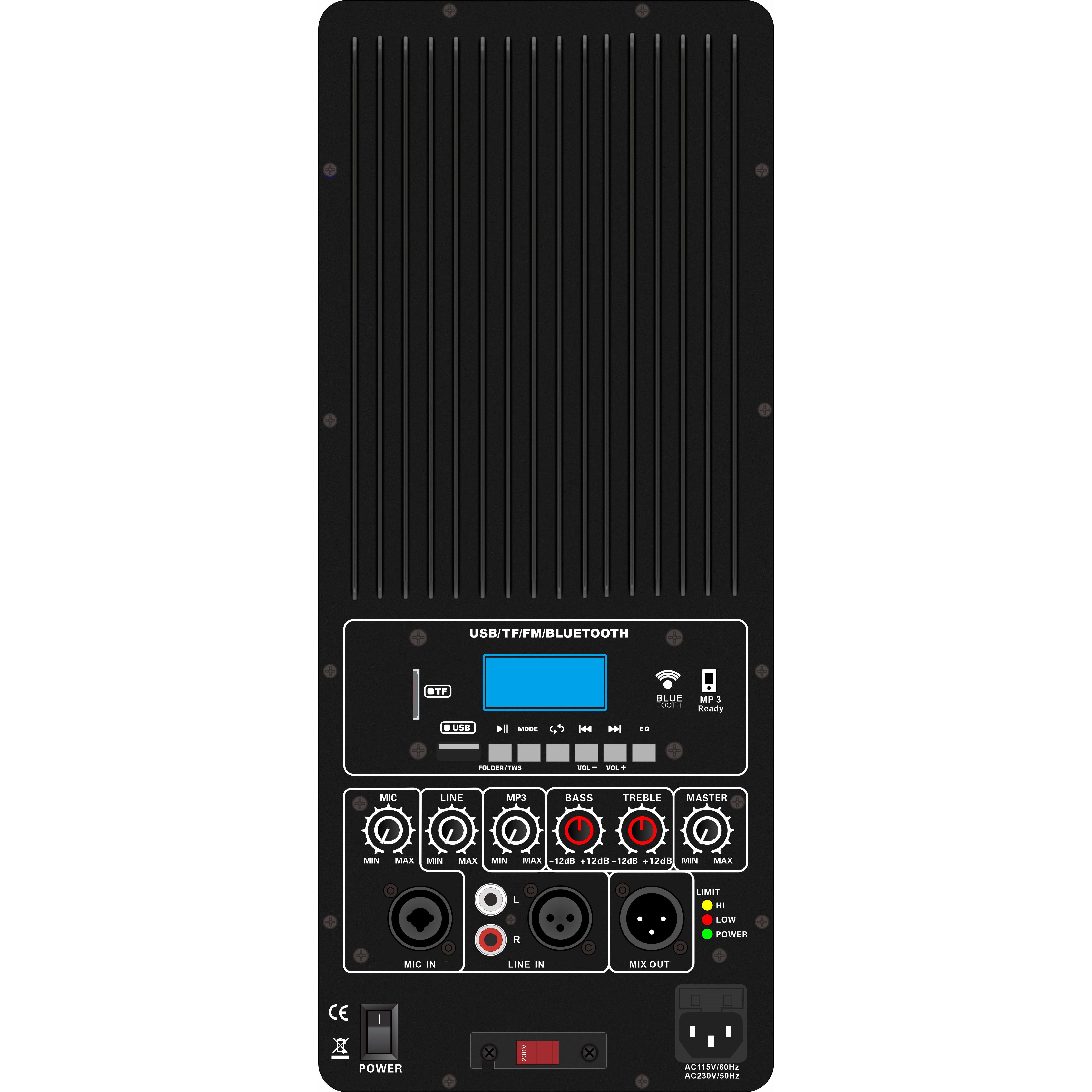 Klasse H elektrische frequentieverdelingssysteemversterker PL93