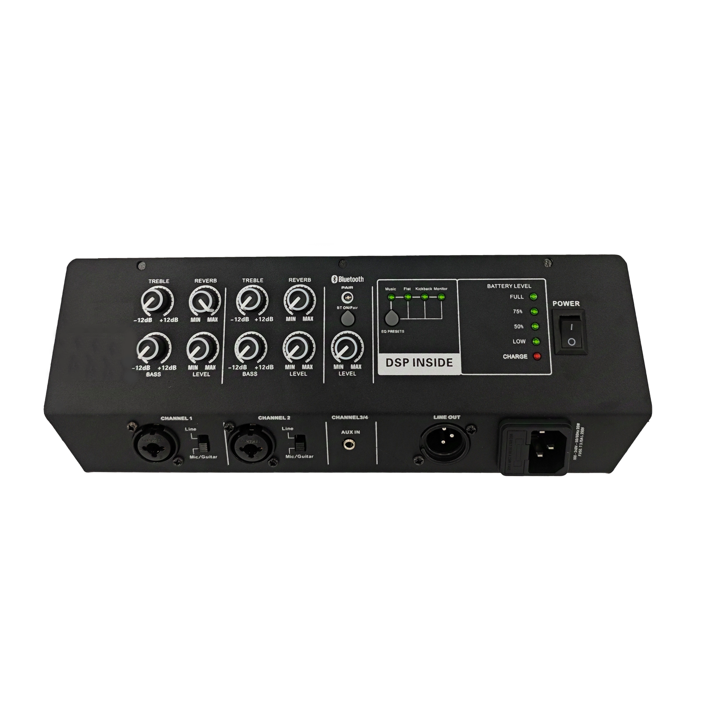Draagbare actieve luidsprekersysteemversterker PL85DSP