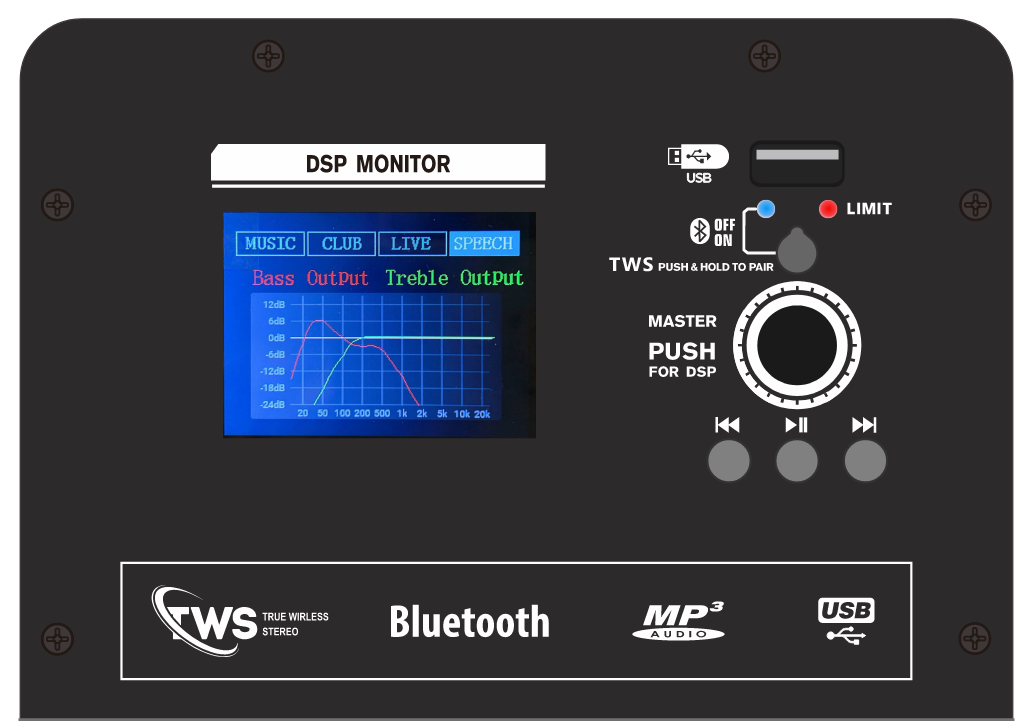 DSP1908-2.1 Pro actieve line-array eindversterker